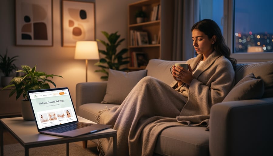 LGBTQ couple relaxing together at home with warm bedside lighting and cannabis flowers stored in a small glass jar.